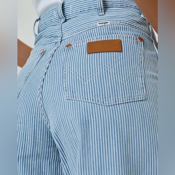 Wrangler Denim - Wrangler Heritage Collection Barrel Jeans Railroad hickory Stripe Sz 30x31